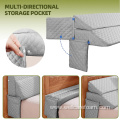 Memory foam bed wedge pillow rail